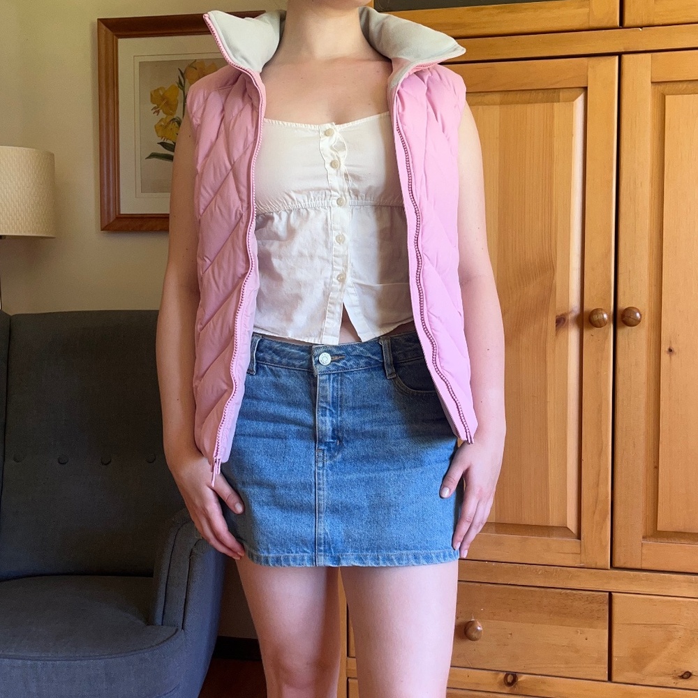 VINTAGE Columbia Down Puffer Vest in Pink